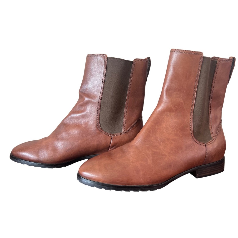 Cole Haan British Tan Leather Chelsea Boots D29133 Womens 8.5 B - Picture 4 of 9
